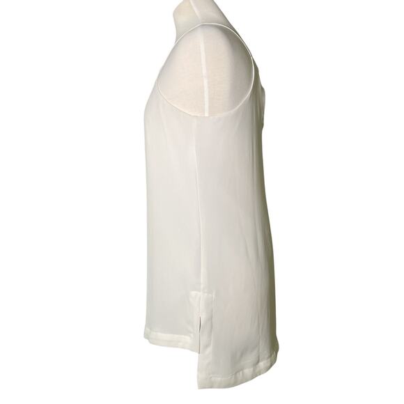 Banana Republic Shirt Women's Medium White Blouse Comfort Casual High-low - Picture 3 of 5